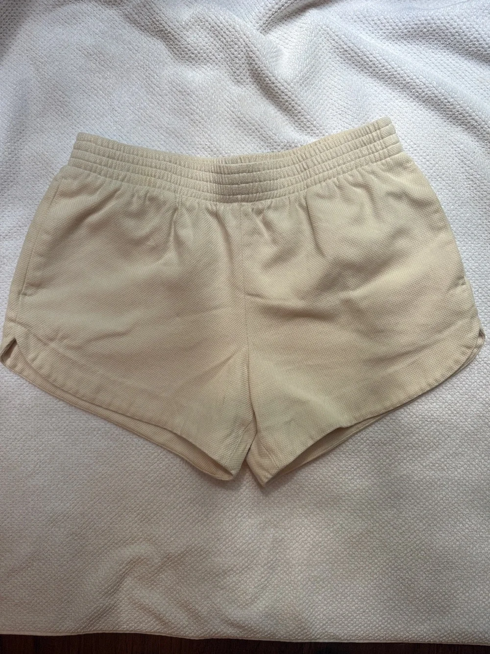 Aritzia Cream Athletic Shorts